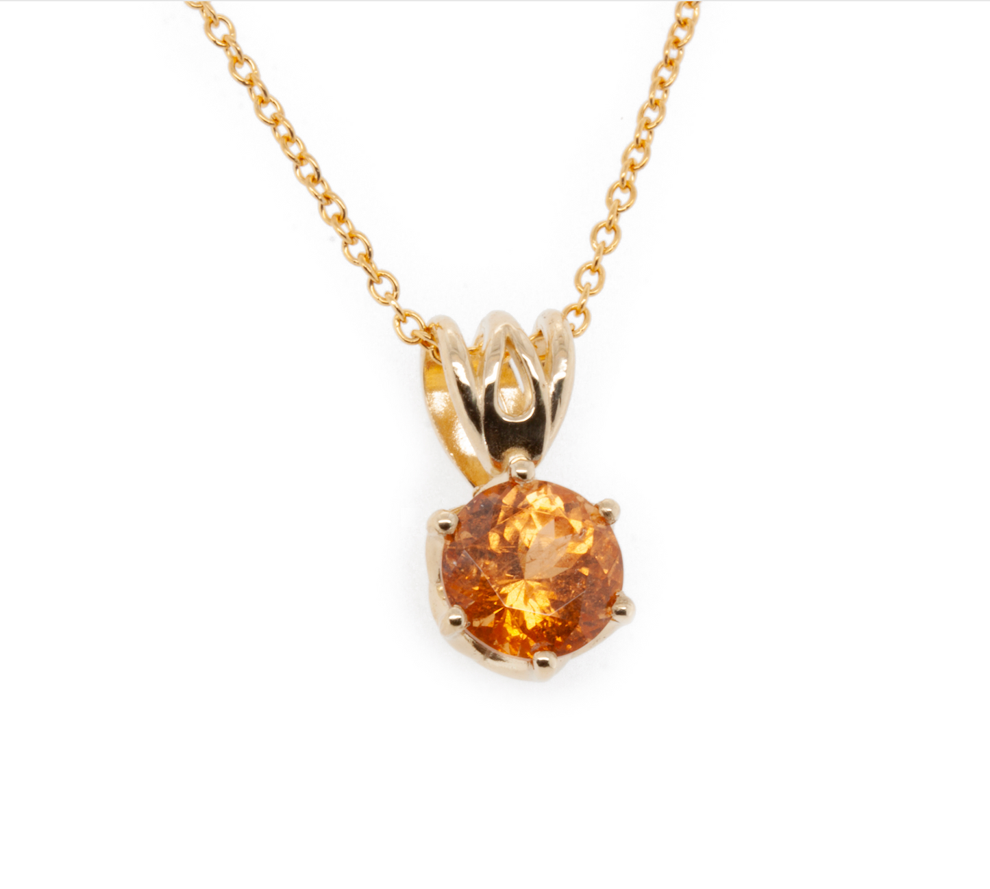 The Quebec Garnet Pendant Yellow Gold