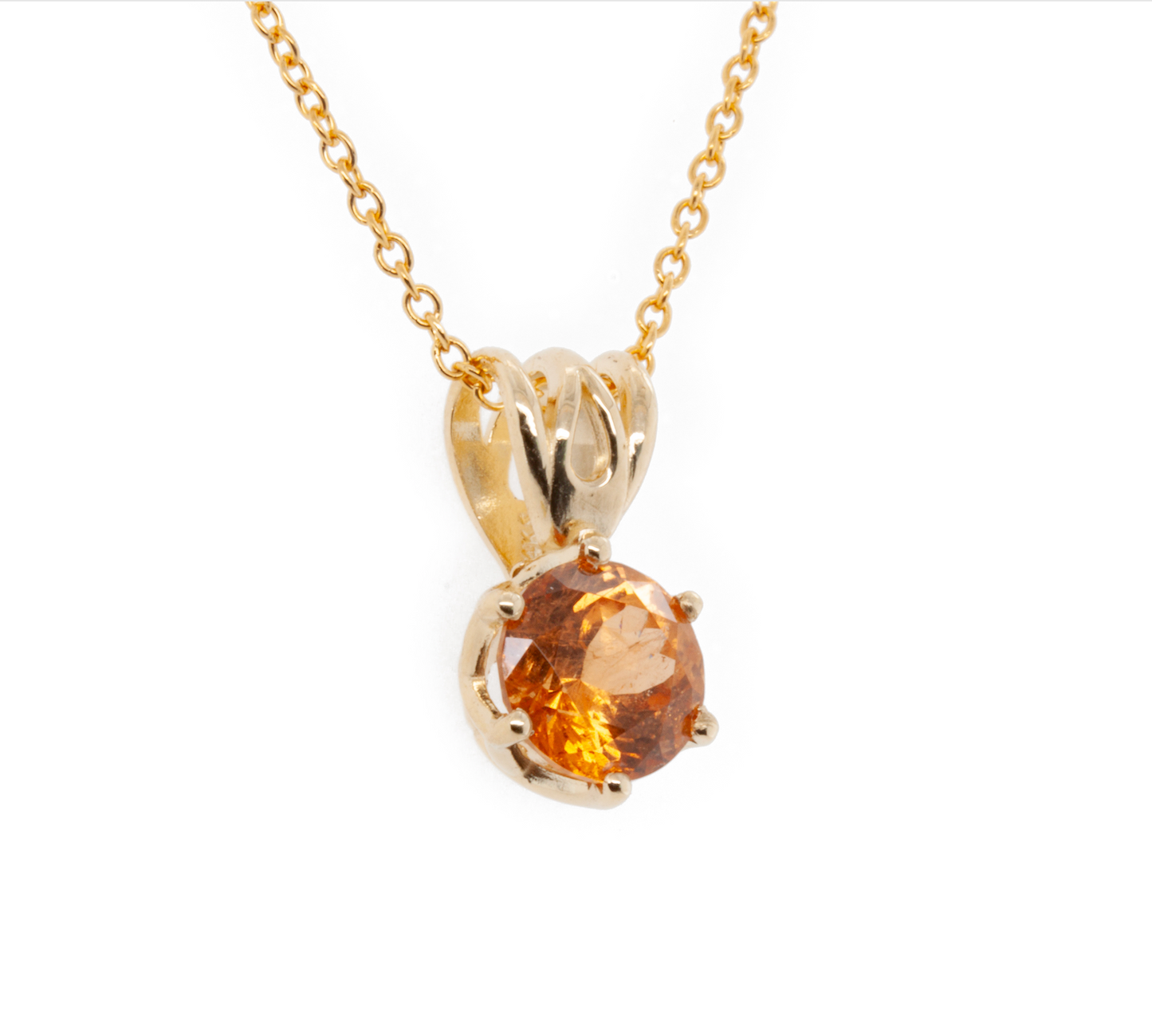 The Quebec Garnet Pendant Yellow Gold