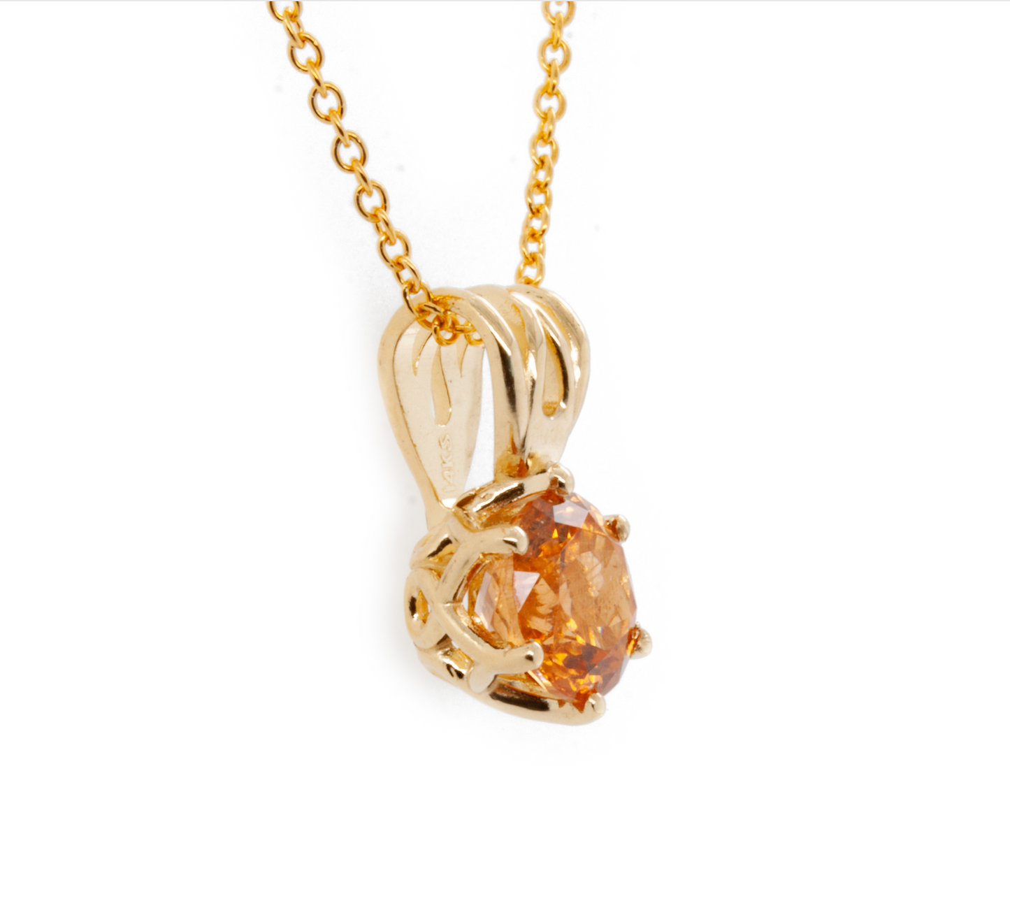 The Quebec Garnet Pendant Yellow Gold