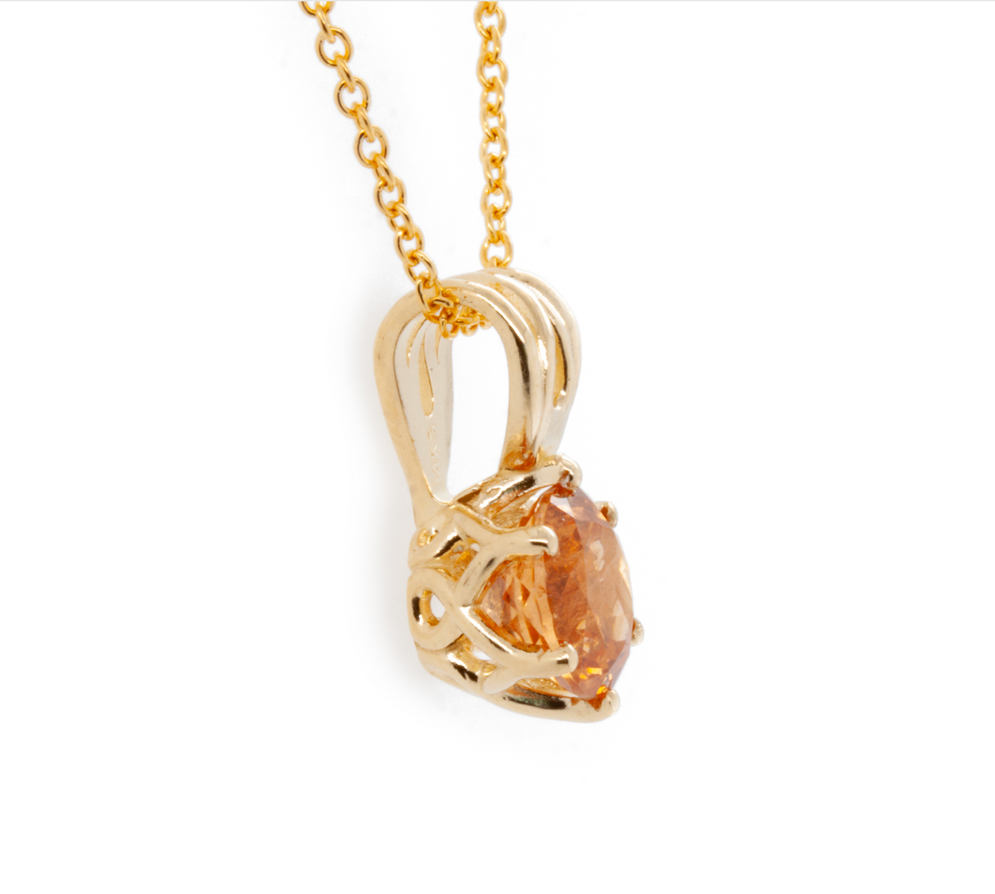 The Quebec Garnet Pendant Yellow Gold