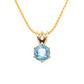 The Namibian Aquamarine Pendant Yellow Gold