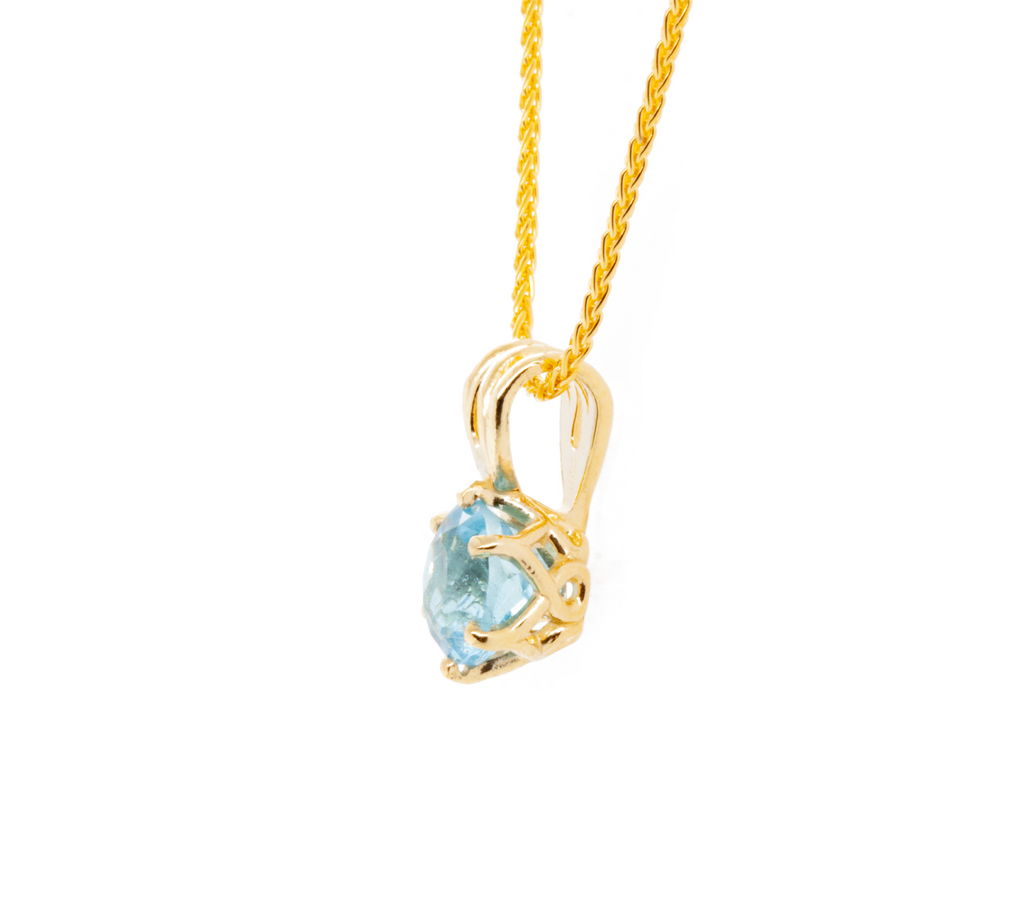 The Namibian Aquamarine Pendant Yellow Gold