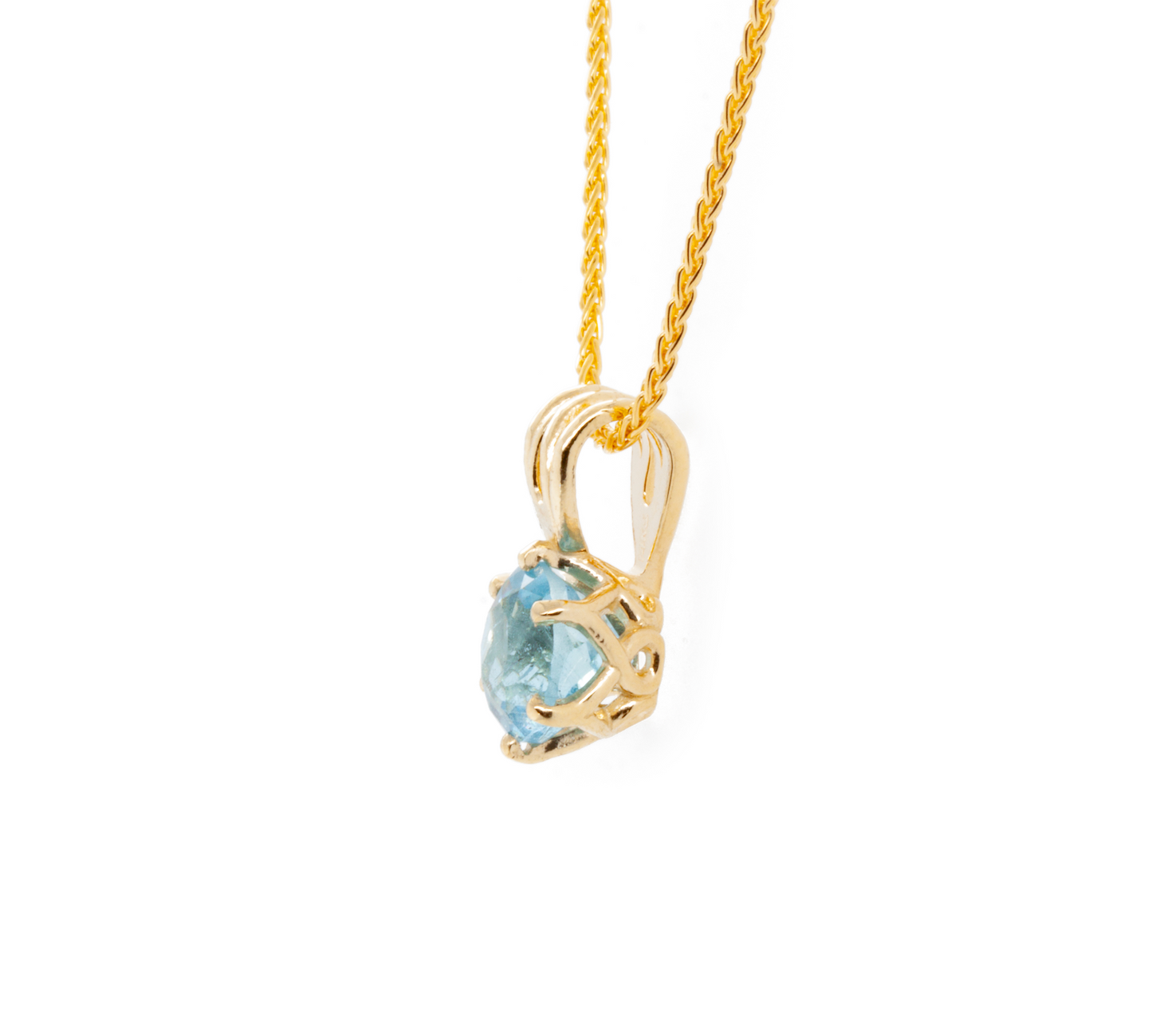 The Namibian Aquamarine Pendant Yellow Gold