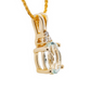 The Goshenite Three Stone Accent Pendant Yellow Gold