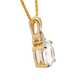 The Goshenite Three Stone Accent Pendant Yellow Gold