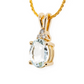 The Goshenite Three Stone Accent Pendant Yellow Gold