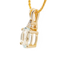 The Goshenite Three Stone Accent Pendant Yellow Gold