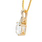 The Goshenite Three Stone Accent Pendant Yellow Gold