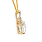 The Goshenite Three Stone Accent Pendant Yellow Gold