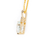 The Goshenite Three Stone Accent Pendant Yellow Gold