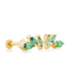 The Falling Leaves Studs Yellow Gold