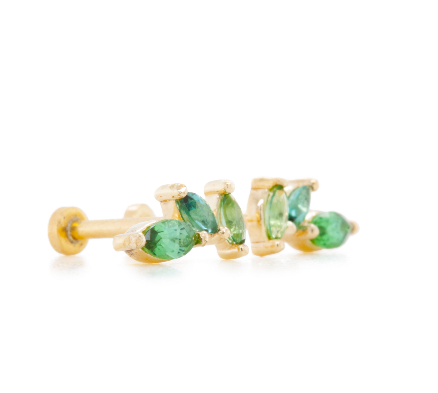 The Falling Leaves Studs Yellow Gold