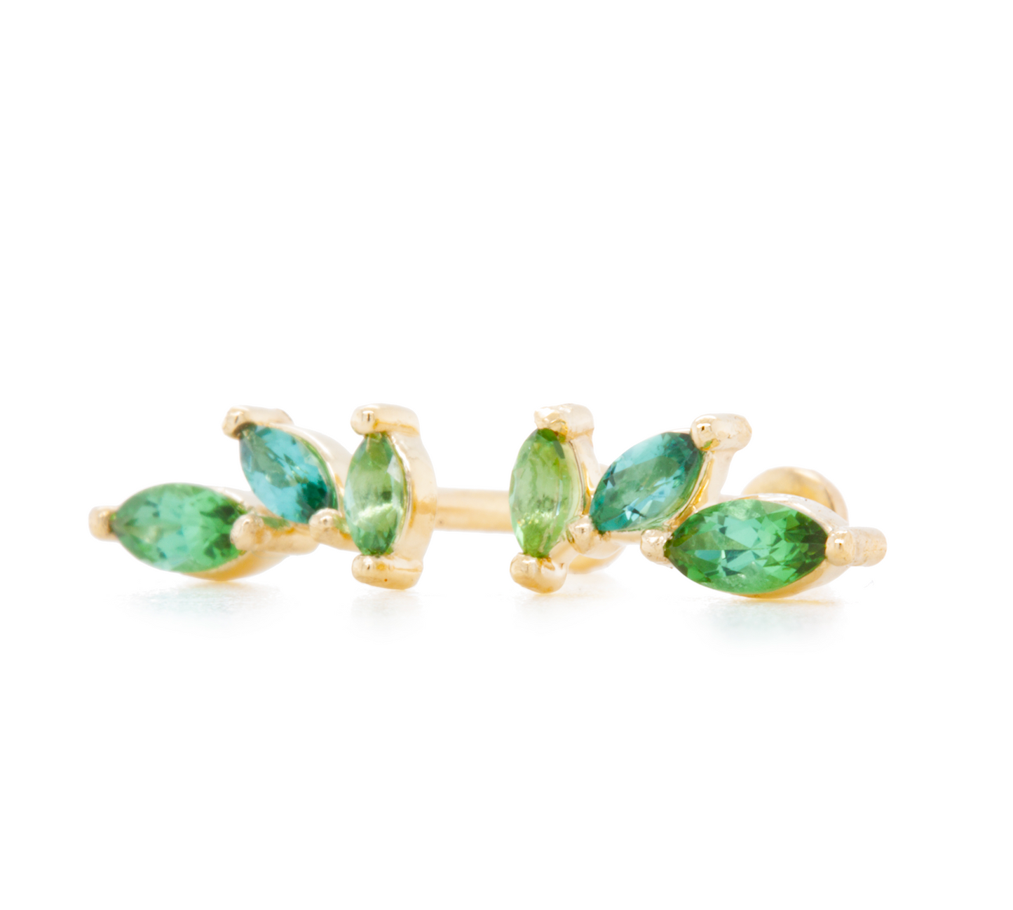 The Falling Leaves Studs Yellow Gold