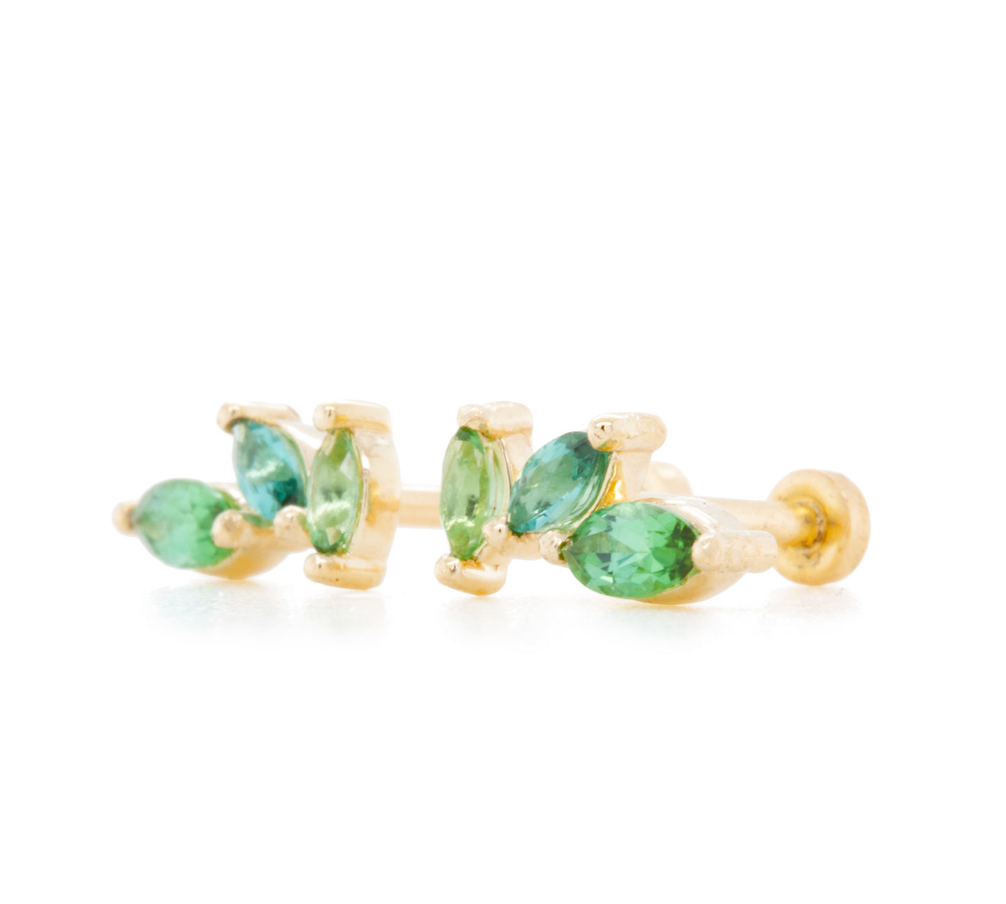 The Falling Leaves Studs Yellow Gold