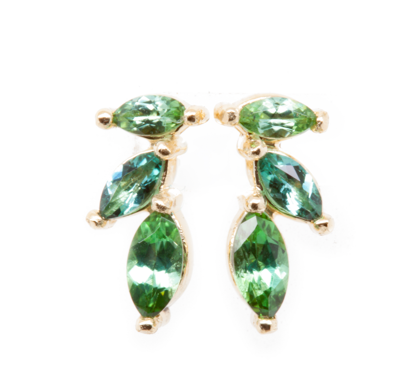 The Falling Leaves Studs Yellow Gold