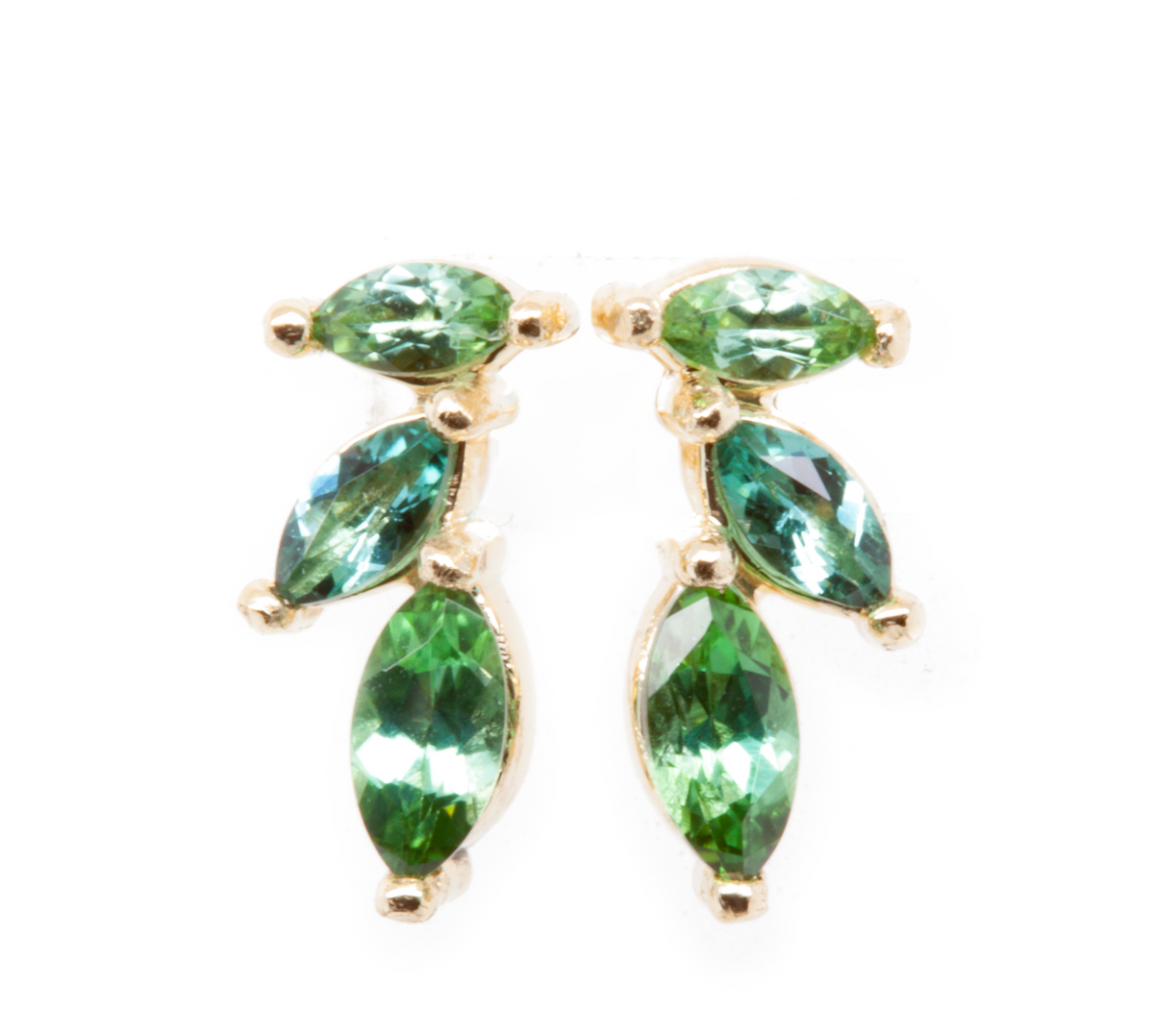 The Falling Leaves Studs Yellow Gold