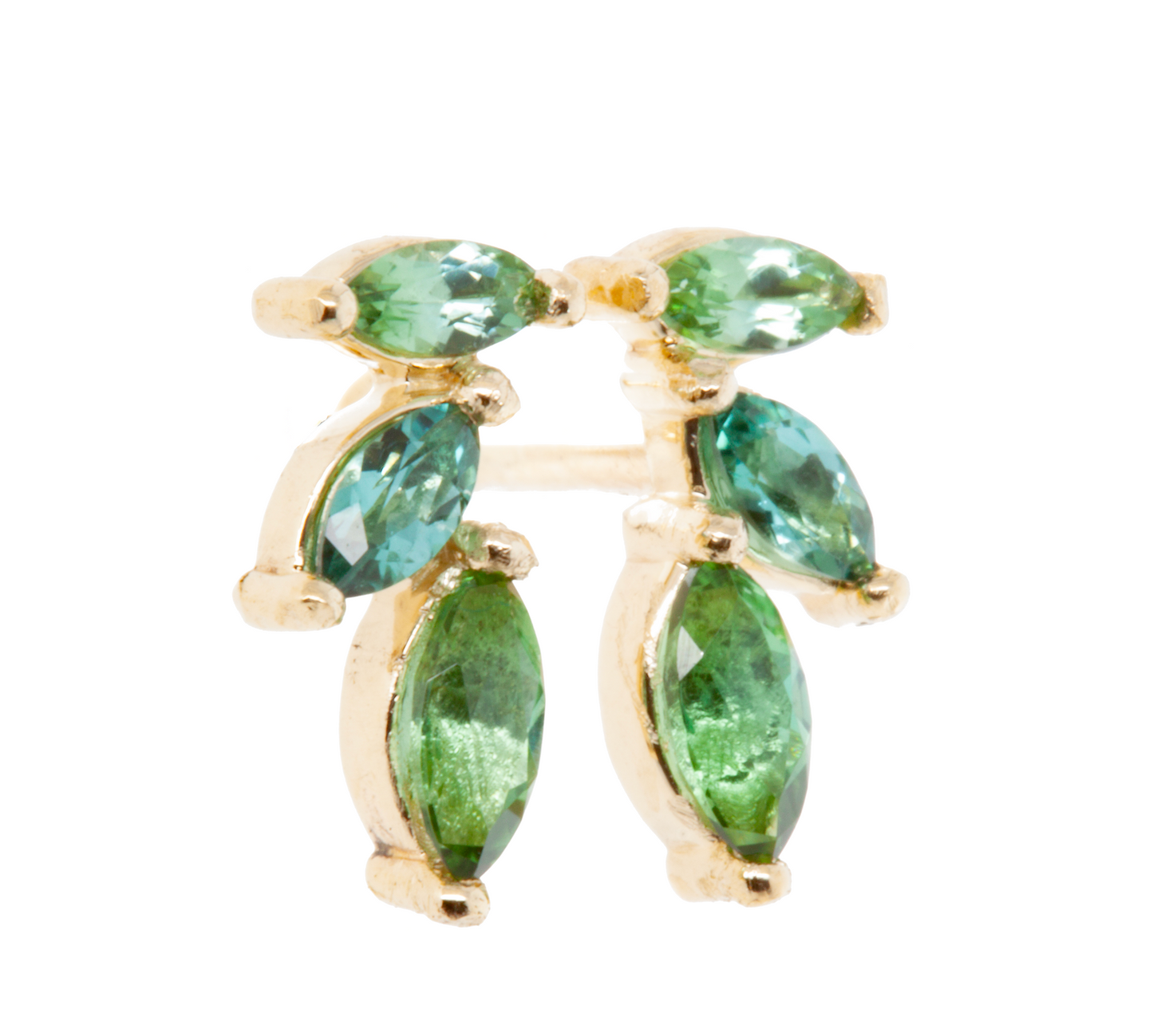 The Falling Leaves Studs Yellow Gold