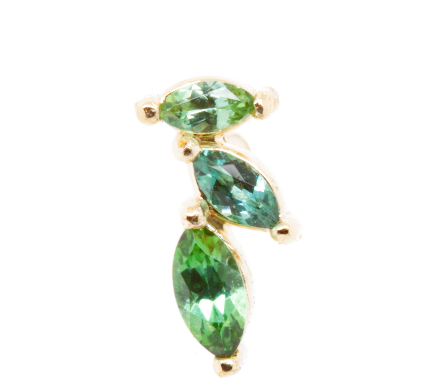 The Falling Leaves Studs Yellow Gold