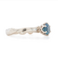 The Sapphire Mokume Notched Solitaire (Ready to Ship in Size 5)