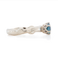 The Sapphire Mokume Notched Solitaire (Ready to Ship in Size 5)