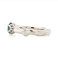 The Sapphire Mokume Notched Solitaire (Ready to Ship in Size 5)