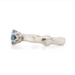 The Sapphire Mokume Notched Solitaire (Ready to Ship in Size 5)
