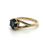 The Fairmined Split Shank MOYO Sapphire Solitaire (Ready to ship in size 6.5)