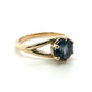 The Fairmined Split Shank MOYO Sapphire Solitaire (Ready to ship in size 6.5)