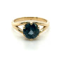 The Fairmined Split Shank MOYO Sapphire Solitaire (Ready to ship in size 6.5)