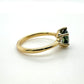 The Teal Sapphire Minimalist Oval Ring (Ready to ship in size 5.75)