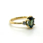 The Teal Sapphire Minimalist Oval Ring (Ready to ship in size 5.75)
