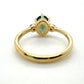 The Teal Sapphire Minimalist Oval Ring (Ready to ship in size 5.75)