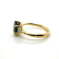 The Teal Sapphire Minimalist Oval Ring (Ready to ship in size 5.75)