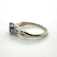 The Fairmined Sri Lankan Sapphire and Diamond Three-Stone Twist Ring (Ready to ship in size 6.25)
