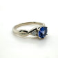 The Fairmined Sri Lankan Sapphire and Diamond Three-Stone Twist Ring (Ready to ship in size 6.25)