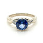 The Fairmined Sri Lankan Sapphire and Diamond Three-Stone Twist Ring (Ready to ship in size 6.25)