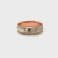 The Tri-Metal Rose Gold Mokume Gane Knife Edge Band