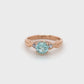 The Fairmined Rose Gold Three Stone Twist Ring (Ready to ship in size 6.25)