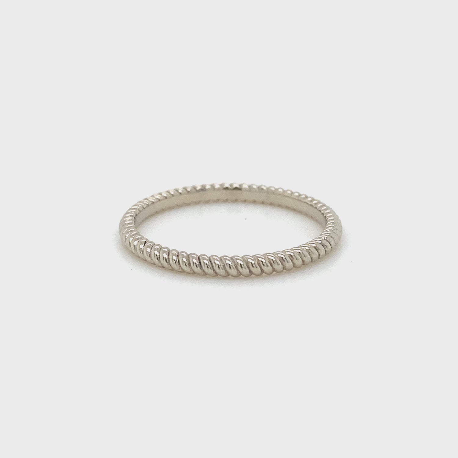 The Rope Band (Ready to ship in 14K White size 7.5)