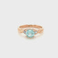 The Fairmined Rose Gold Three Stone Twist Ring