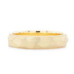 The Carved Band (Ready to ship in 4mm width in 14K yellow gold size 8) - W.R. Metalarts