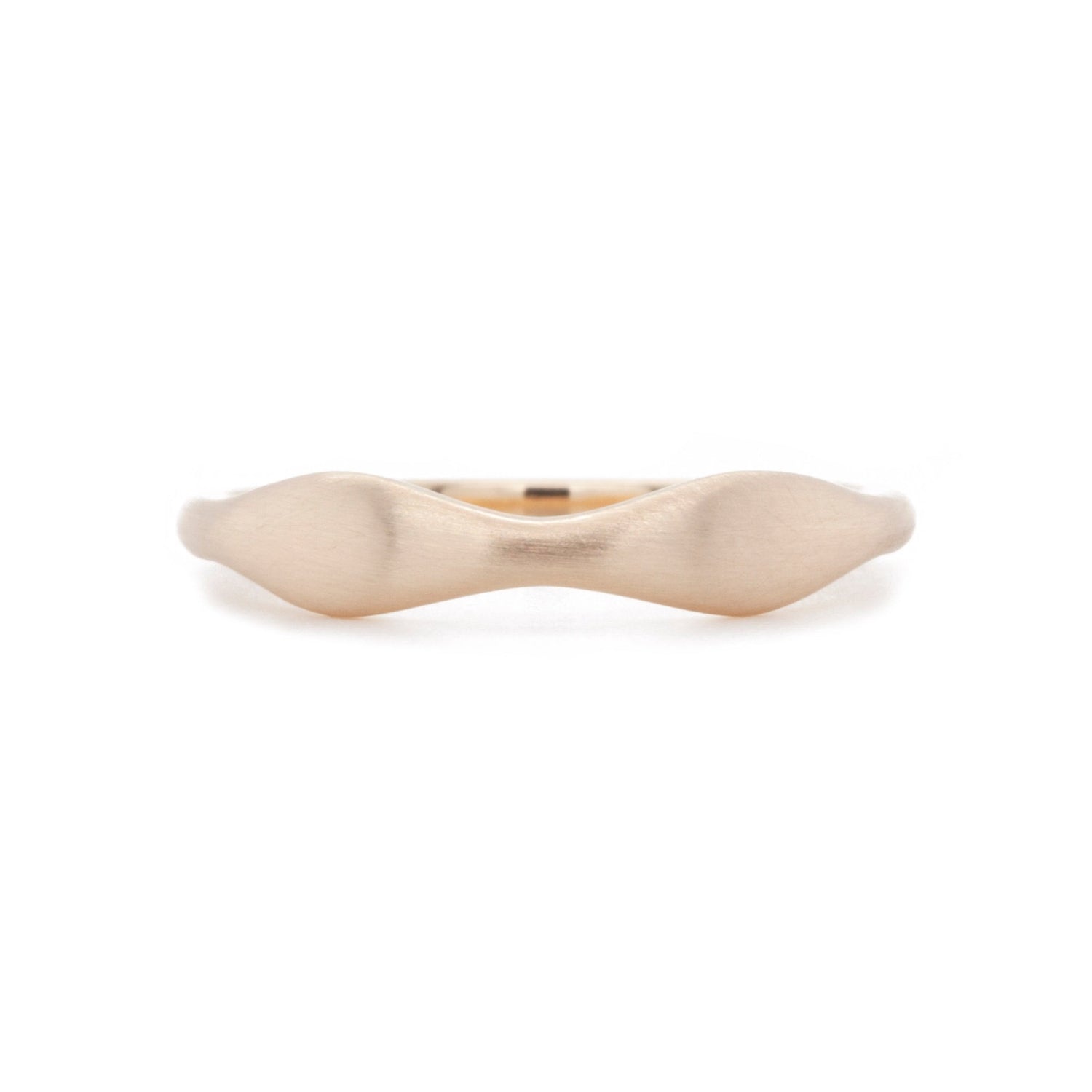 The Fairmined Double Droplet Ring (Ready to ship in size 7 with a matte finish) - W.R. Metalarts