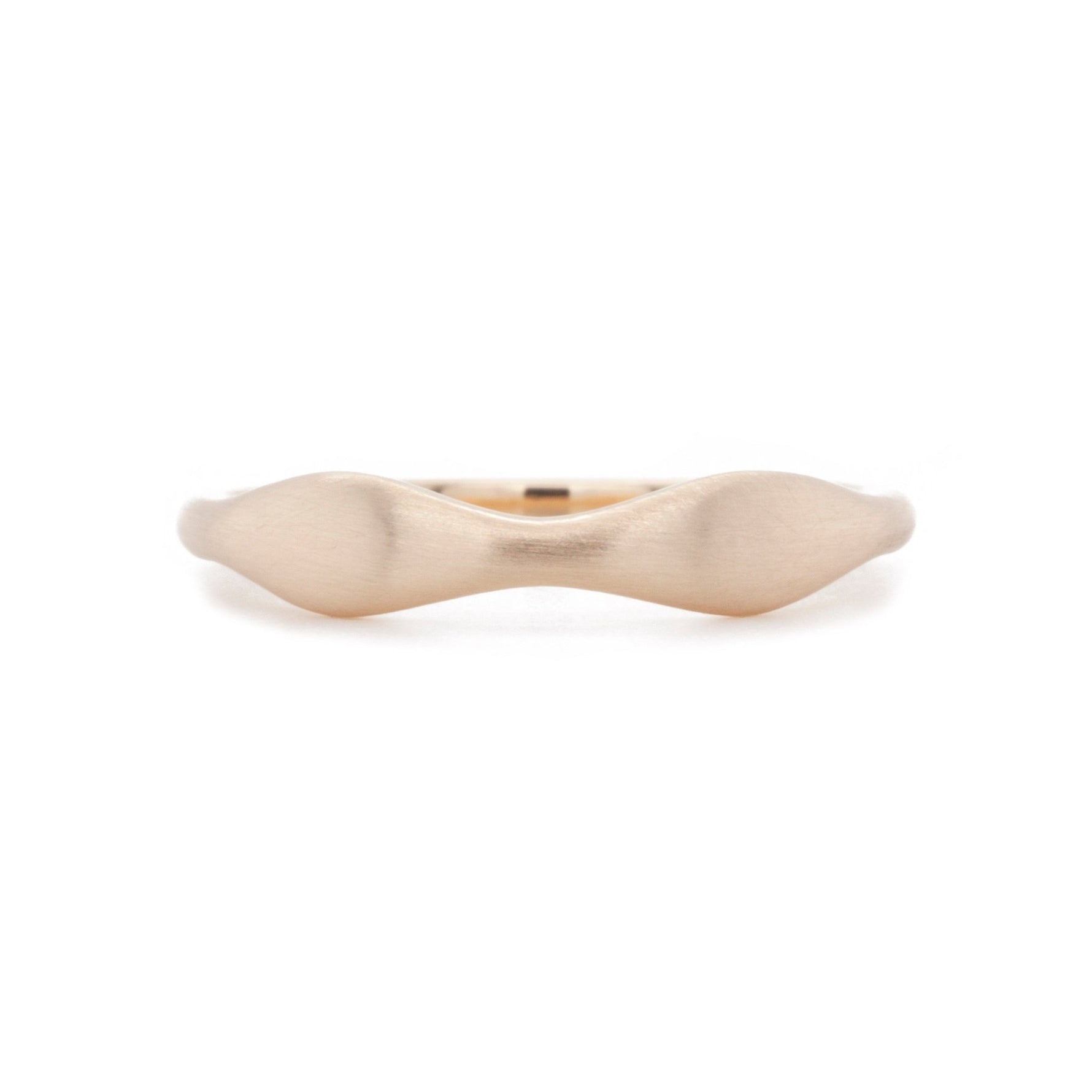 The Fairmined Double Droplet Ring (Ready to ship in size 7 with a matte finish) - W.R. Metalarts