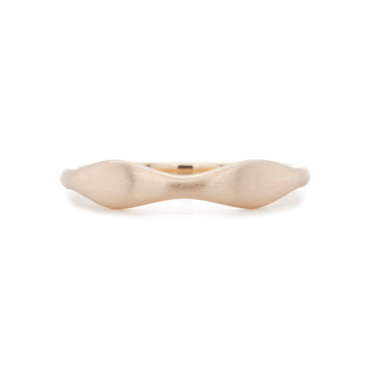 The Fairmined Double Droplet Ring (Ready to ship in size 7 with a matte finish) - W.R. Metalarts