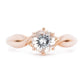 The Fairmined Rose Gold Goshenite Twist Ring (Ready to ship in size 6.25) - W.R. Metalarts