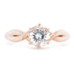 The Fairmined Rose Gold Goshenite Twist Ring (Ready to ship in size 6.25) - W.R. Metalarts