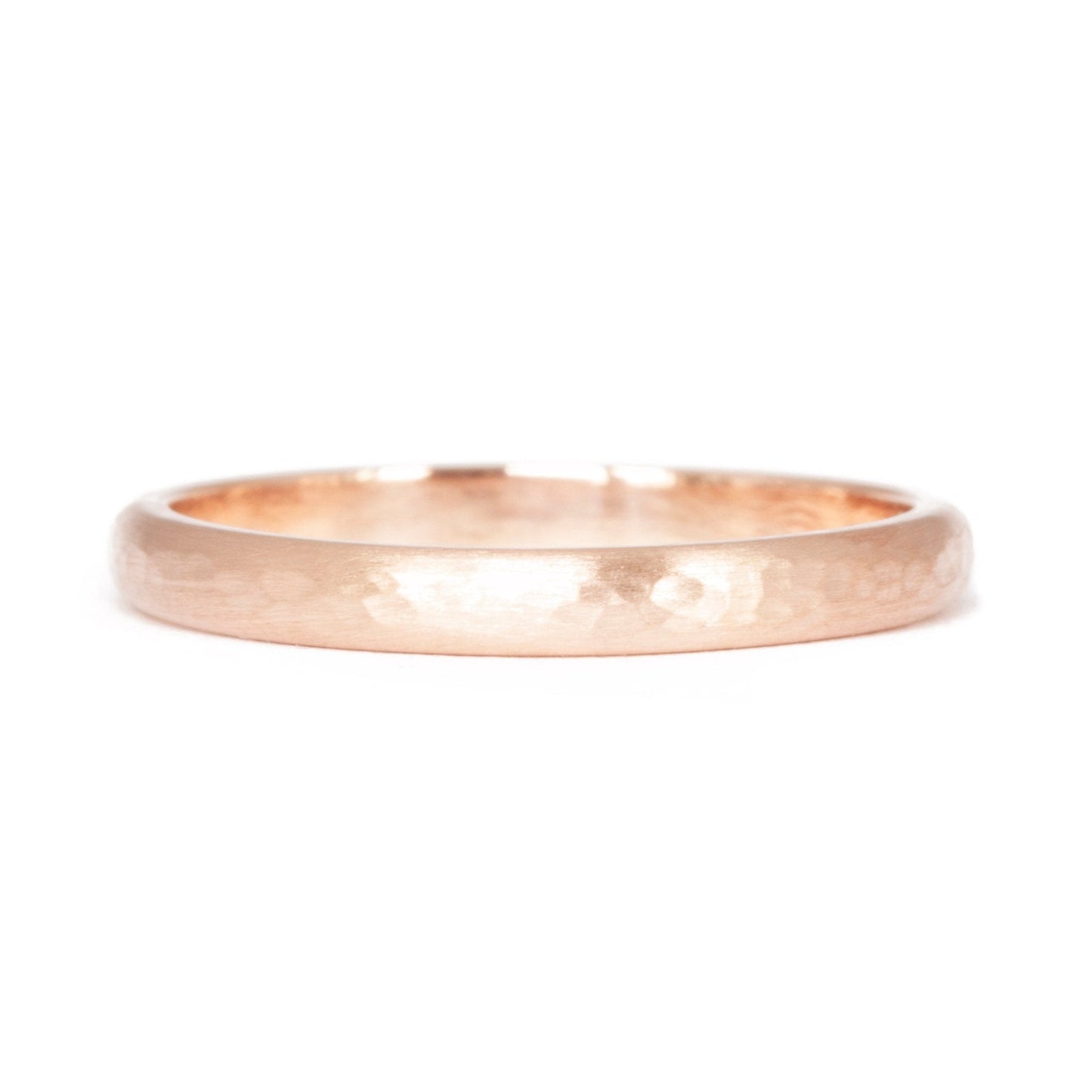 The Rose Gold Hammered Band (Ready to ship in 2.5mm width size 4.25) - W.R. Metalarts