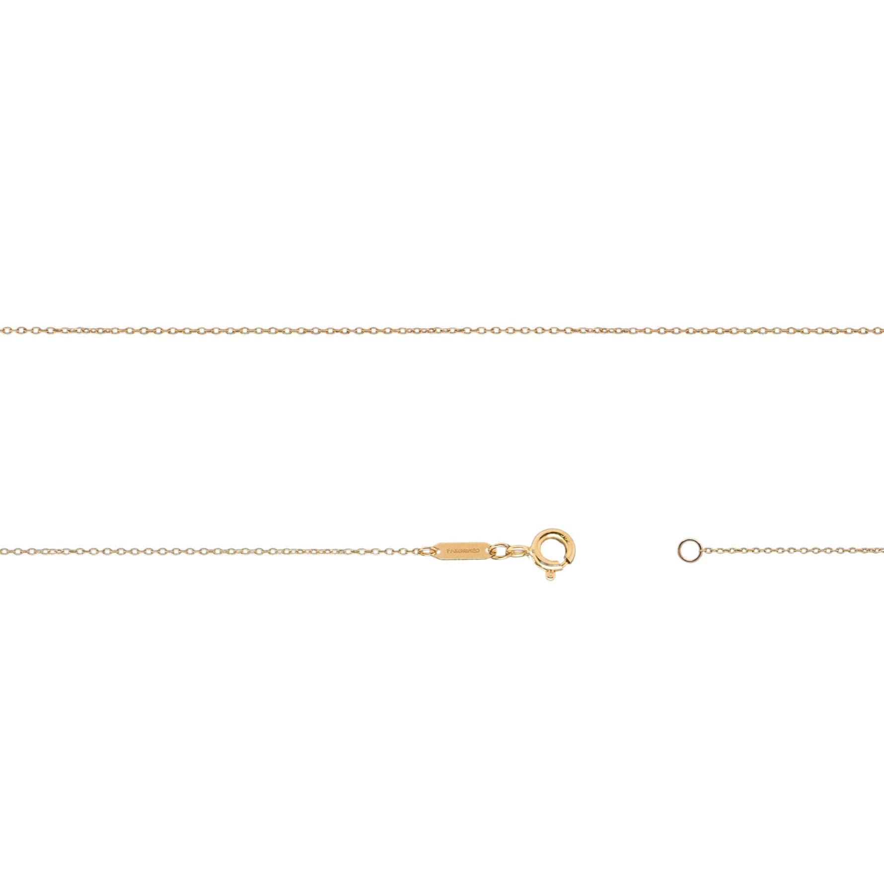 0.9mm x 1.05mm Cable Chain in Fairmined Yellow Gold - W.R. Metalarts