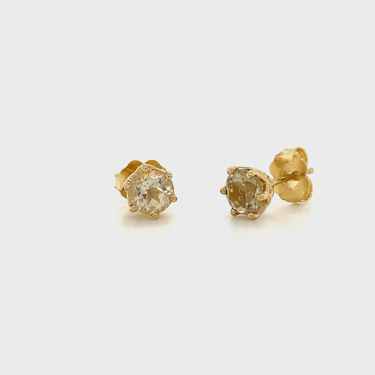 The Straw Yellow Oregon Sunstone Studs