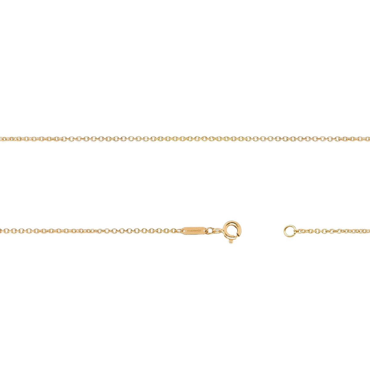 1.6mm x 1.8mm Cable Chain in Fairmined Yellow Gold - W.R. Metalarts